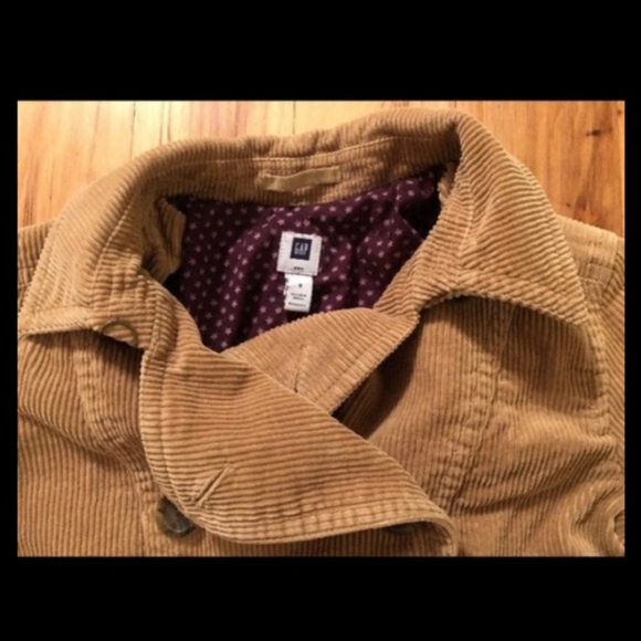 GAP Brown Corduroy Peacoat - Picture 3 of 8